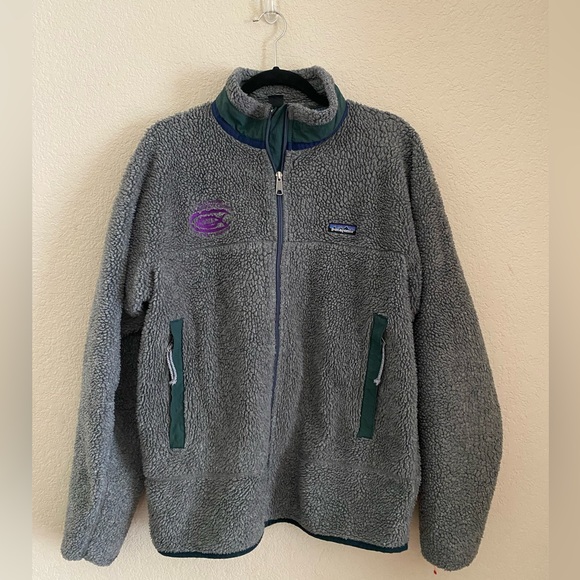 Patagonia Other - Patagonia Mens Large 90s PEF Deep Pile Fleece Zip Jacket M Gray USA Made Retro X